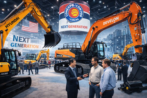 HD건설기계, 통합 후 첫 행보는 '미국'... 차세대 HX 최초 공개 - 뉴스 썸네일 이미지